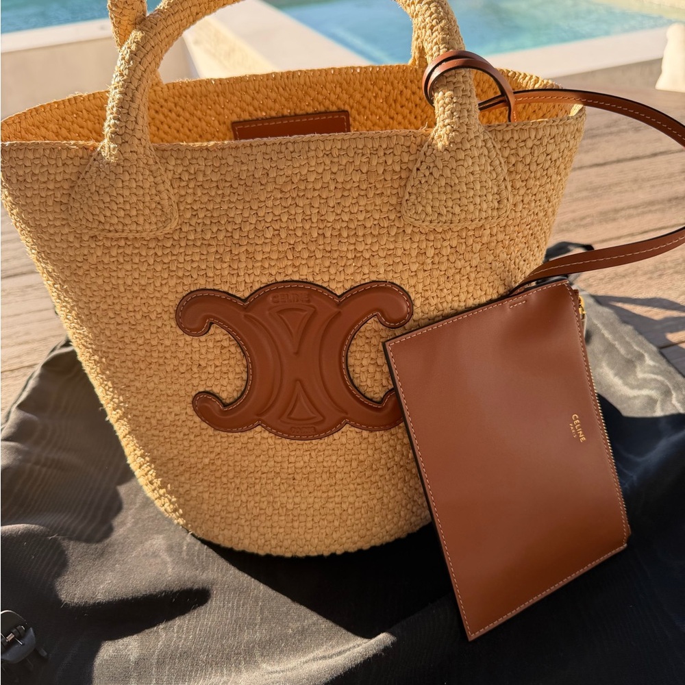 Celine Classic Panier in Raffia